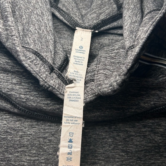 🍋Lululemon Run: Back On Track Pullover- Heathered Black/ Size 2 - Picture 13 of 13
